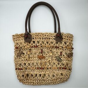 Vintage StrawWorld Safari Handbag